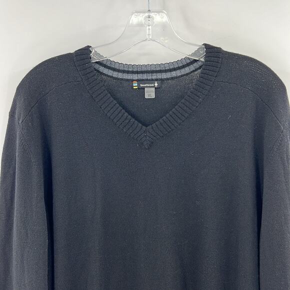 Smartwool Men's V-neck Sweater - Black - XL - Picture 1 of 6